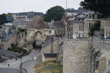 The ramparts and an ancient 13th century gate in Laon