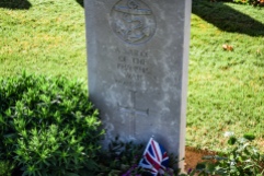 A tombstone says a sailor of the 1939-1945 war in the Bayeux War Cemetery